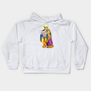 Radha Krishna , Indian God Of Love Kids Hoodie